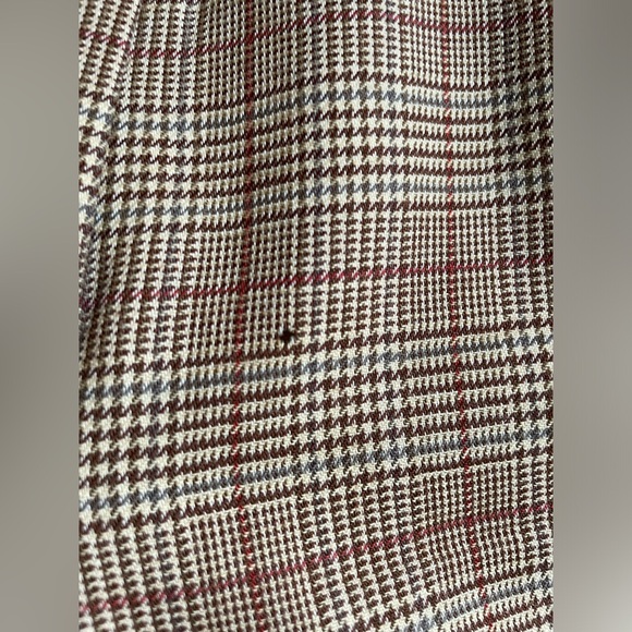 Y2K VINTAGE BROOKS BROTHERS Wool Plaid Trousers in Camel. Size 6. Very Now! - Picture 5 of 7